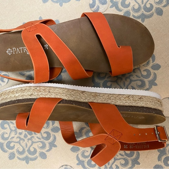 Patrizia by Spring Step "Kalissa" Orange Strappy Sandals Size 38 - Picture 8 of 9